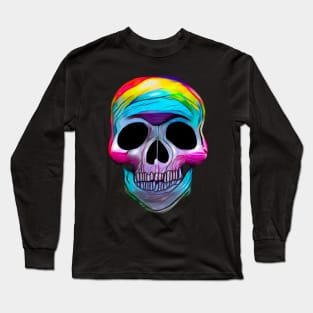 Rainbow Skull Long Sleeve T-Shirt